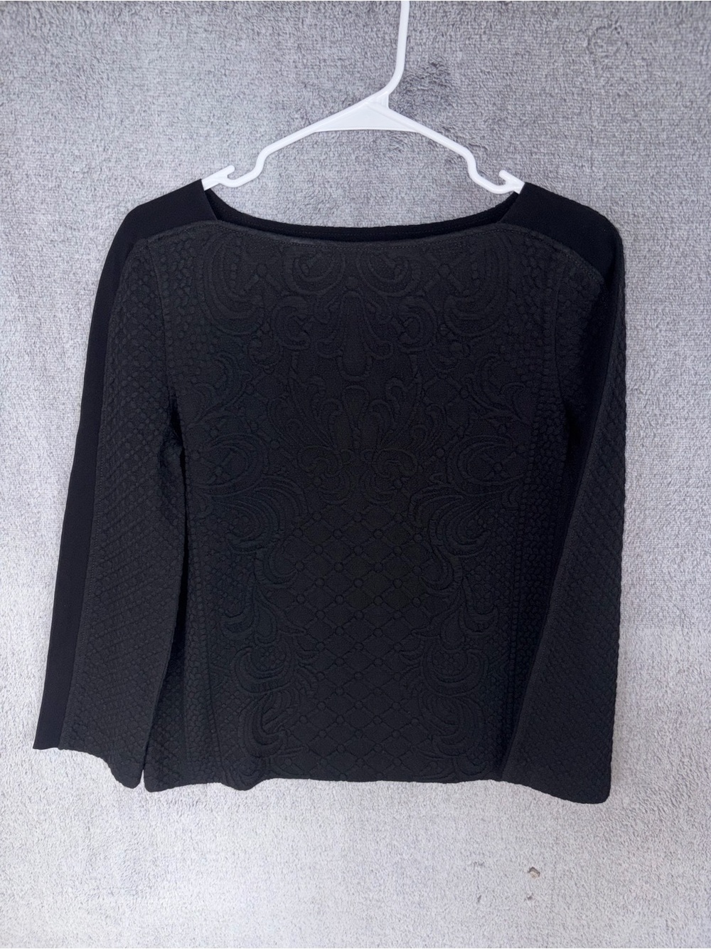 Tory Burch size small  Textured Boatneck Long-Sleeve Top